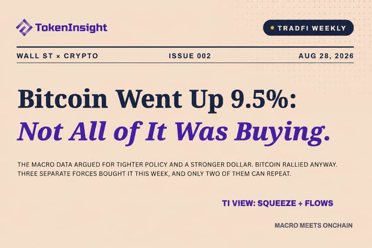 TokenInsight TradFi Weekly #002: Bitcoin Went Up 9.5%.Not All of It Was Buying.